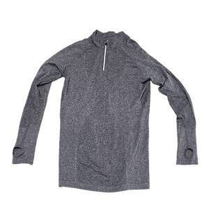 Zyia Active copper charged long sleeve gray quarter sip pullover Women's medium